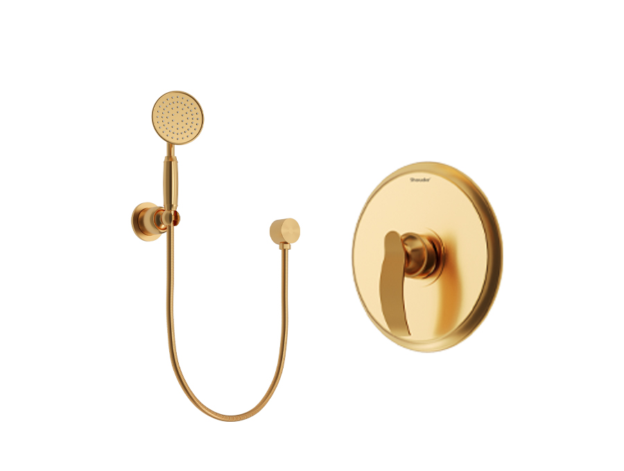 gloris shower concealed matte gold tip 2