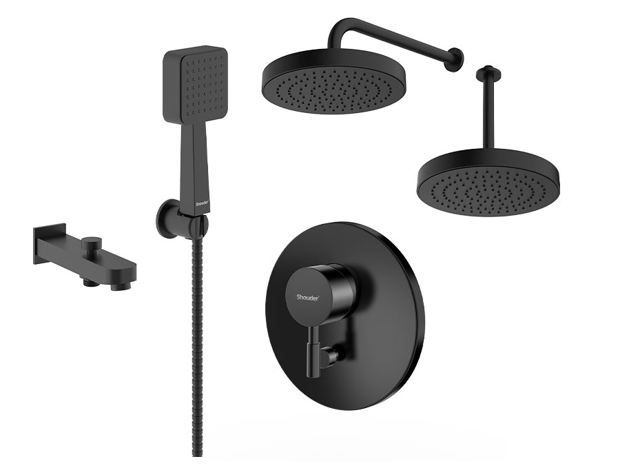 Marino shower  Concealed Black Tip4