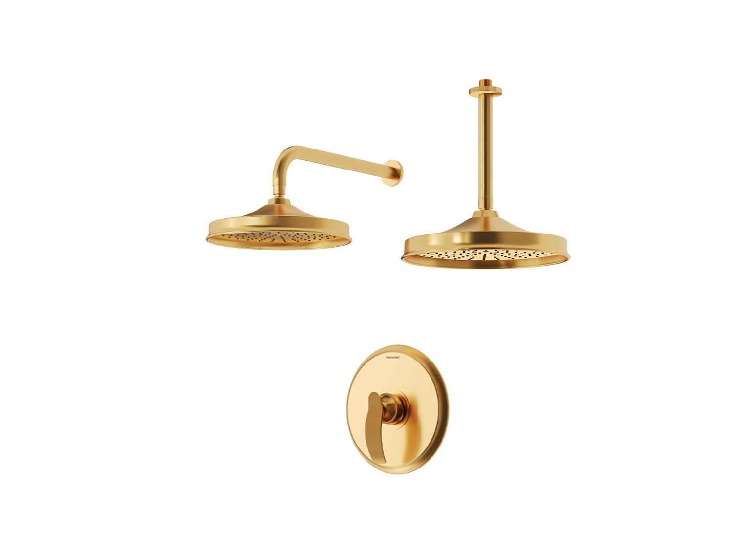 gloris shower concealed matte gold tip 1