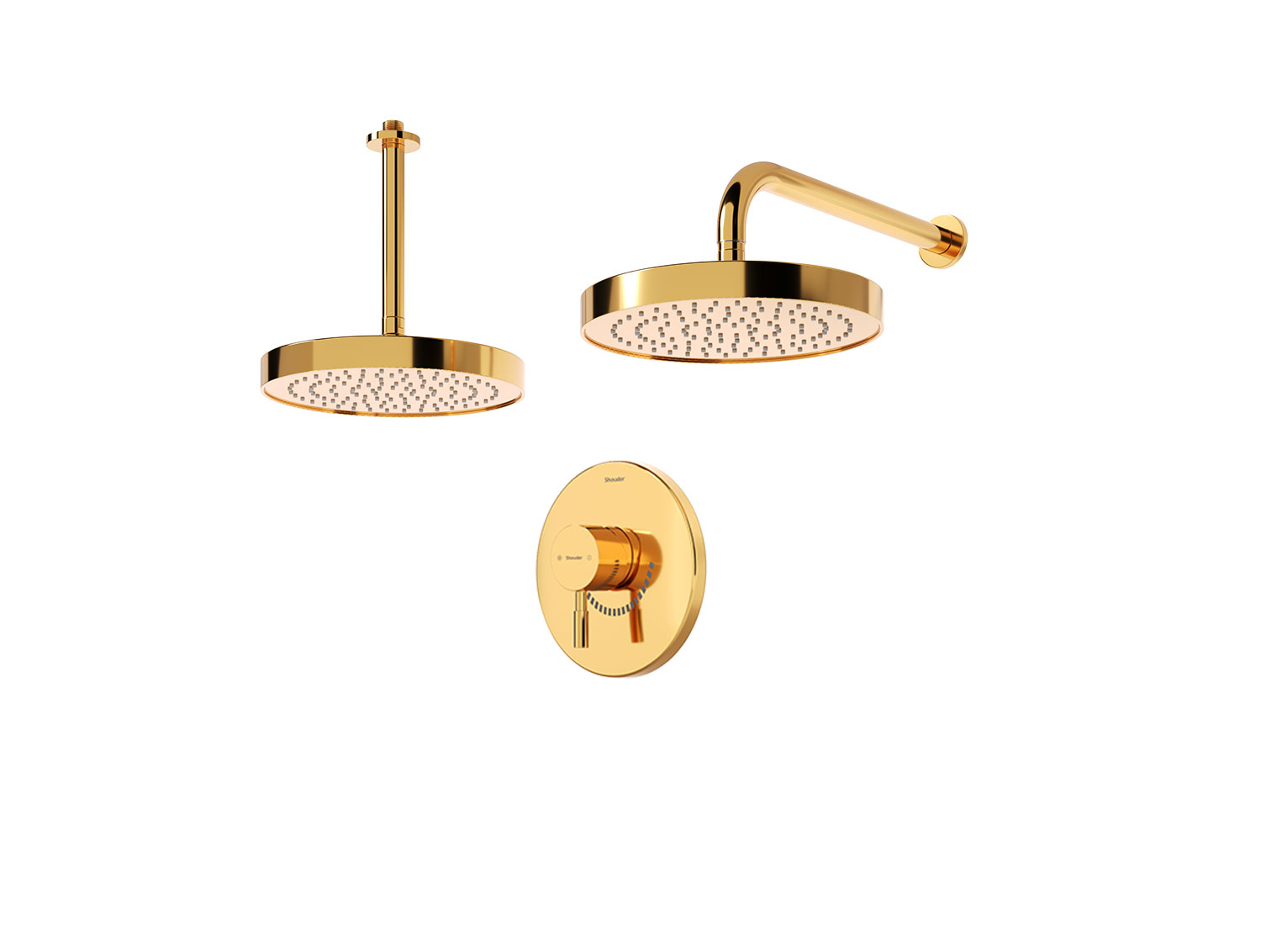 Marino shower  Concealed Gold Tip1