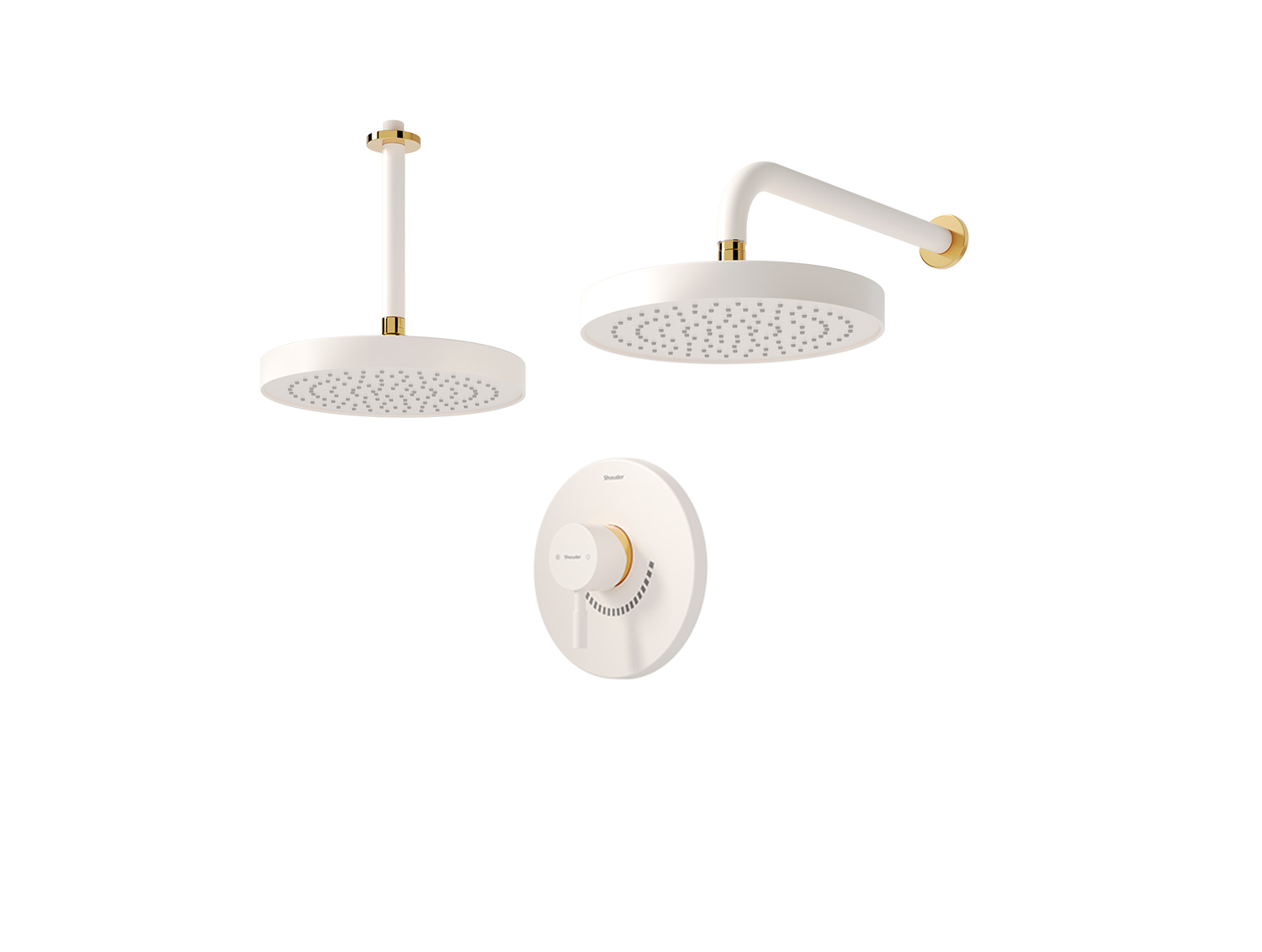 Marino shower Concealed Gold Ivory Tip1