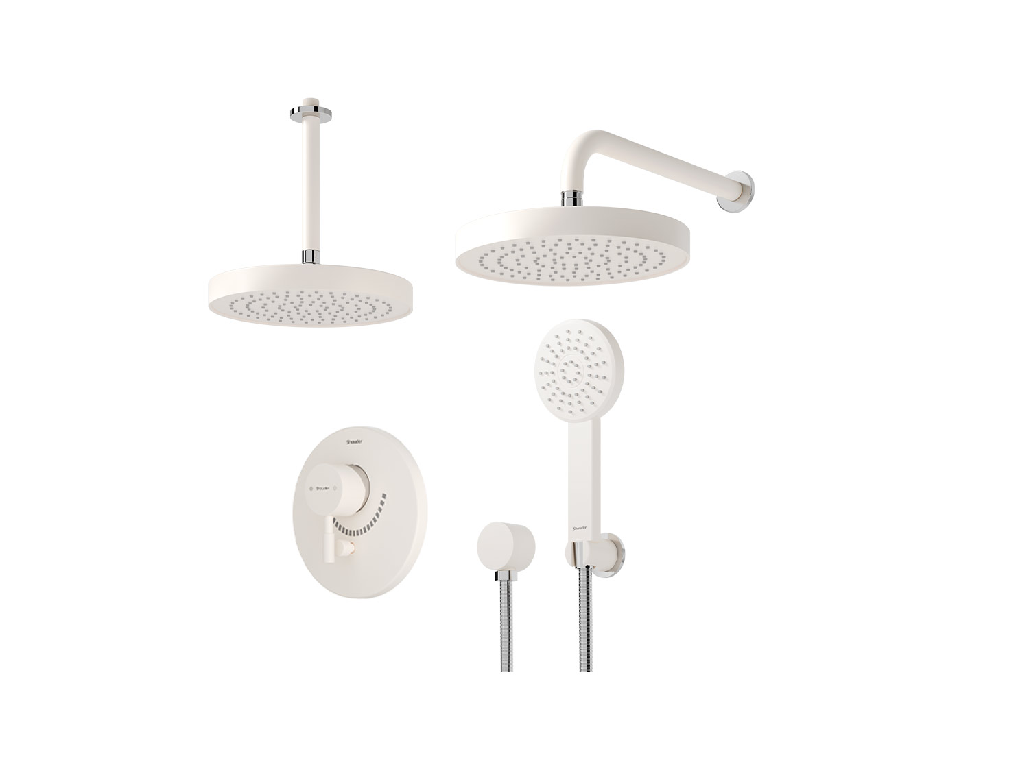 Marino shower Concealed Chrome Ivory Tip3