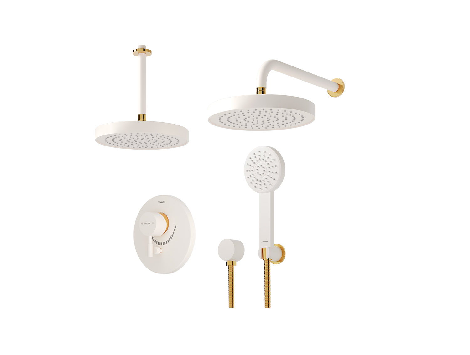 Marino shower Concealed Gold Ivory Tip3