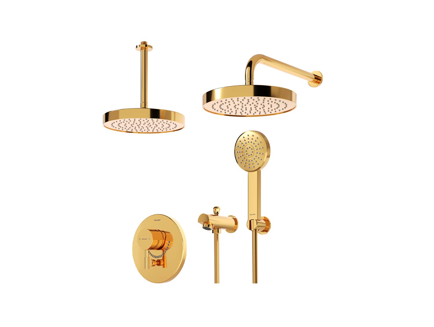 Marino shower  Concealed Gold Tip4