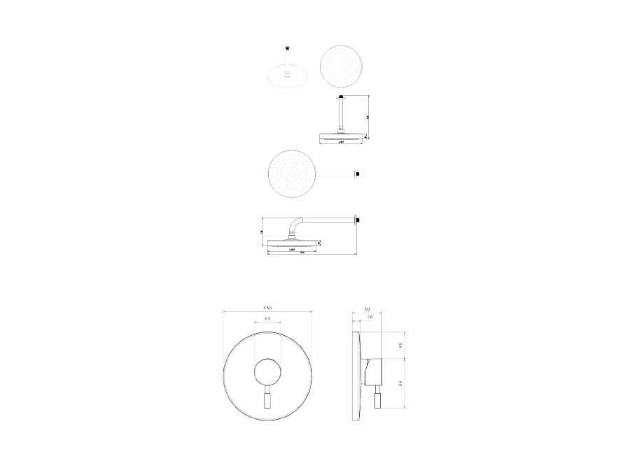 Marino shower  Concealed Chrome  Tip1-2