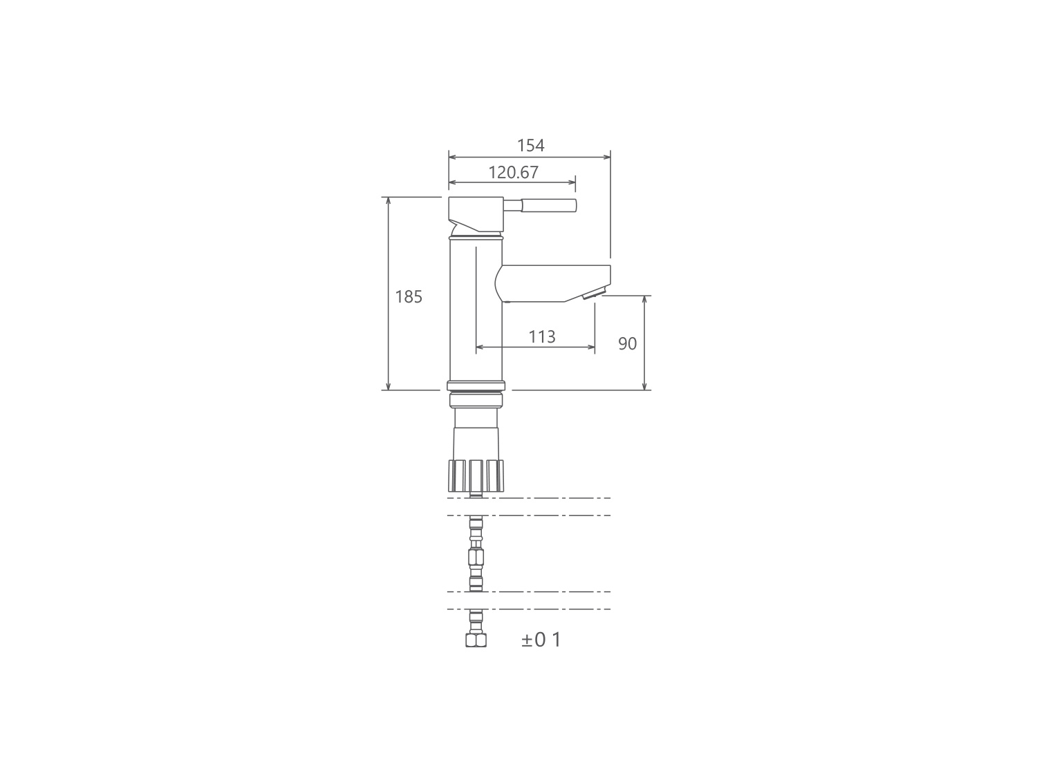 MonacoPlus Fixed Basin Chrome-2