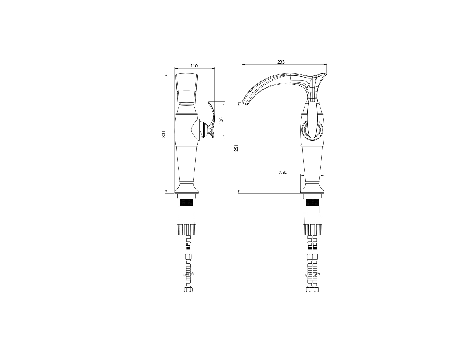 gloris Tall Basin Chrome-2