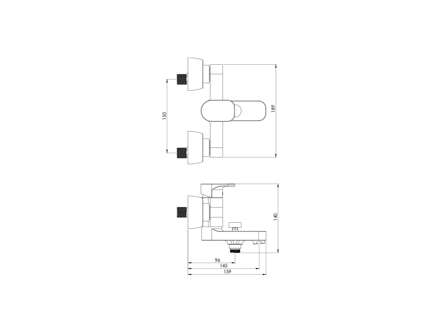 Tyne Bathroom Matte Chrome-2