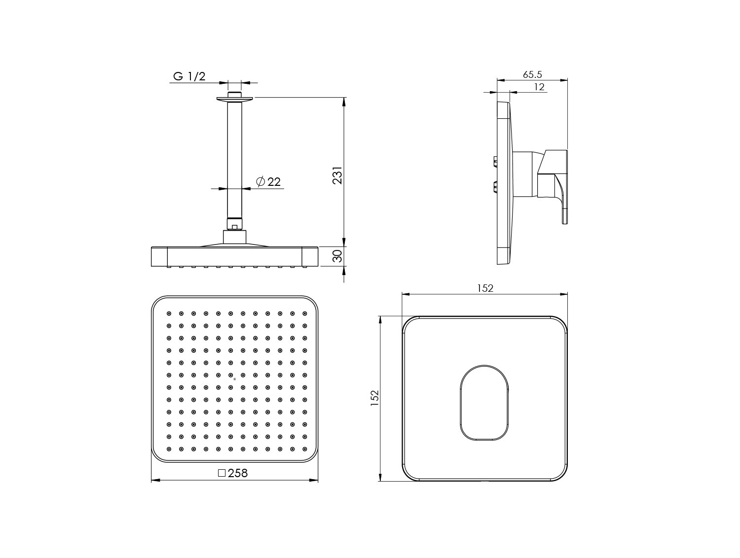 Tyne shower Concealed Black Tip1-2