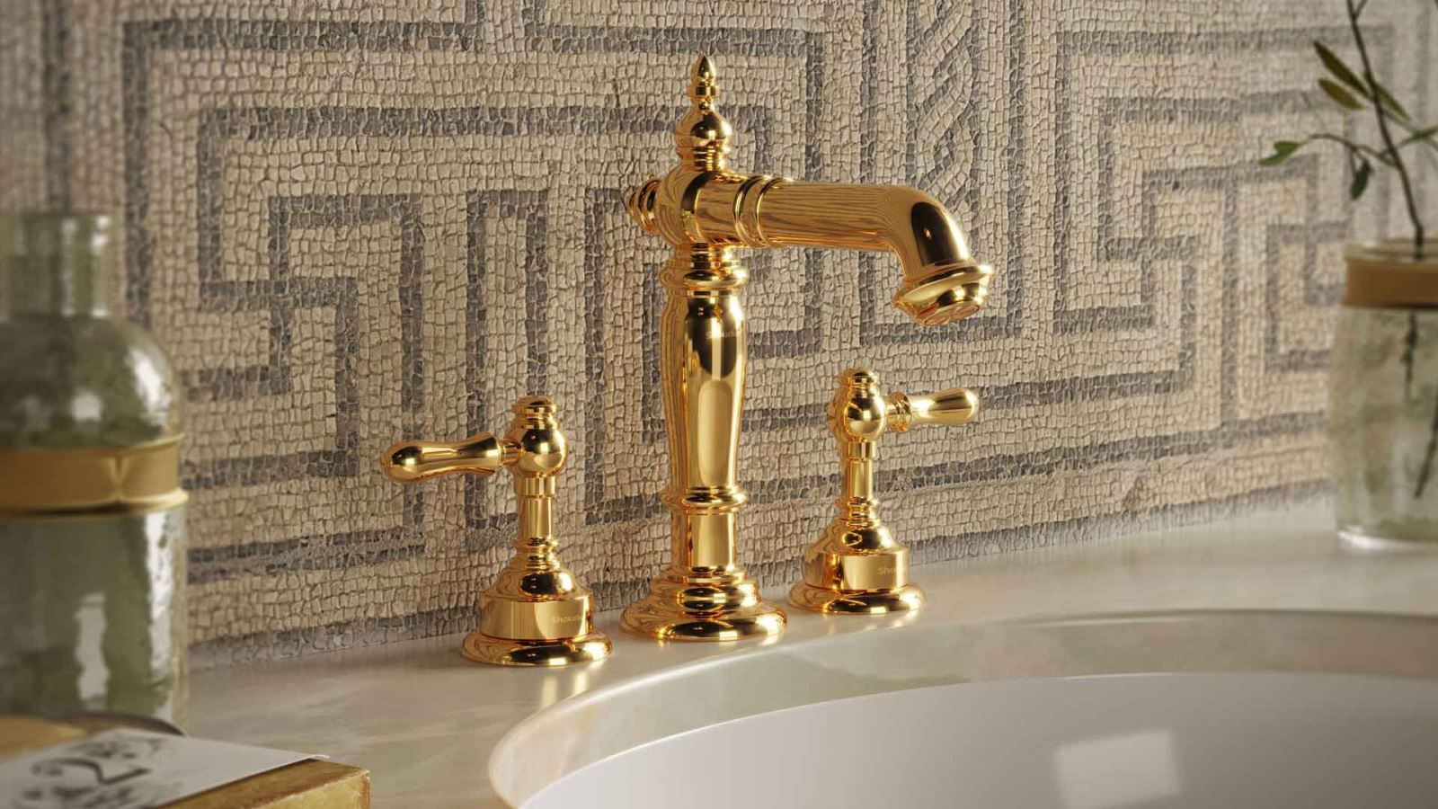 شیرآلات مشکی و طلایی